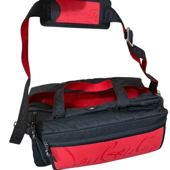 Christian Louboutin LOUBIDEAL SPORT BAG duffle BAG sneaker sole LARGE - Picture 5 of 16